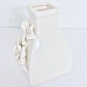Vase Porcelain Floral Cream Small Light Rose